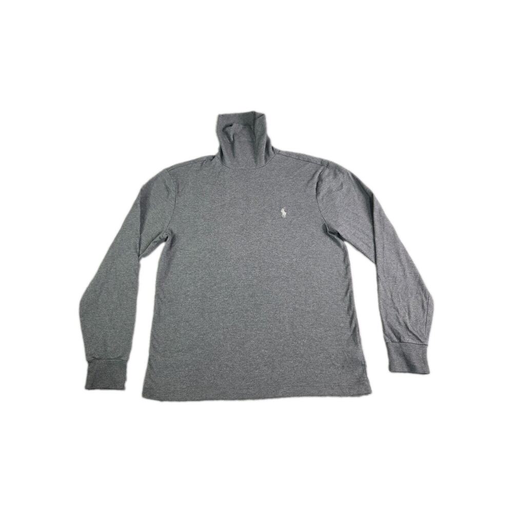 Polo Ralph Lauren Men Grey Size S Cotton Long Sleeve Turtleneck Pullover C1